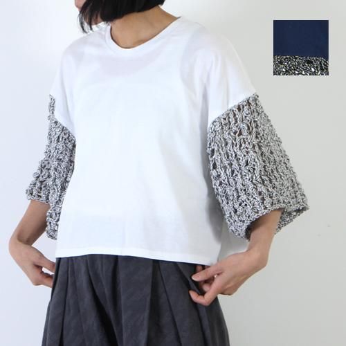 sneeuw (スニュウ) ニットスリーブプルオーバー