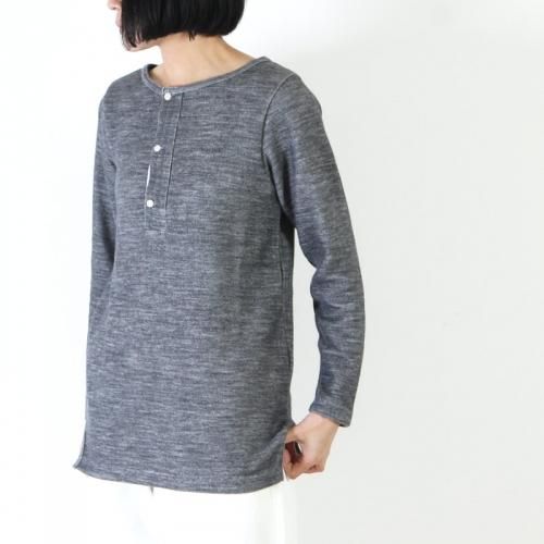 SEA HENRY NECK L/S TEE STONE ヘンリーネック yohaku (ヨハク) henry neck l/s tee / ヘンリーネックロング