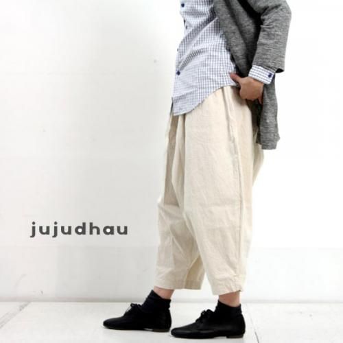 jujudhau(ズーズーダウ) TUCK PANTS-タックパンツ-キャンバス