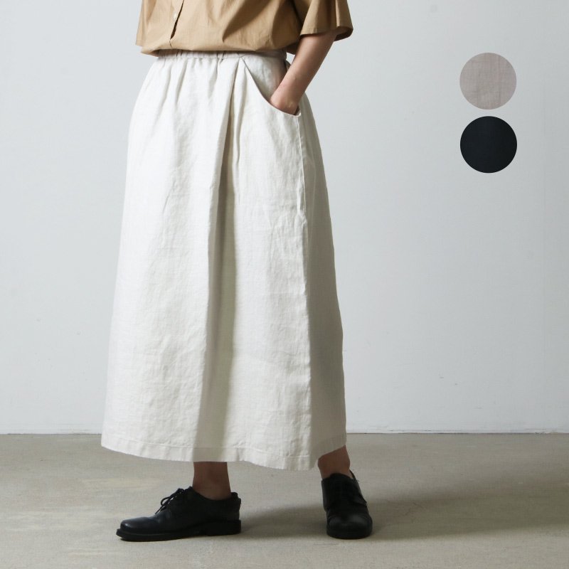 evameva (エヴァムエヴァ) linen skirt / リネンスカート