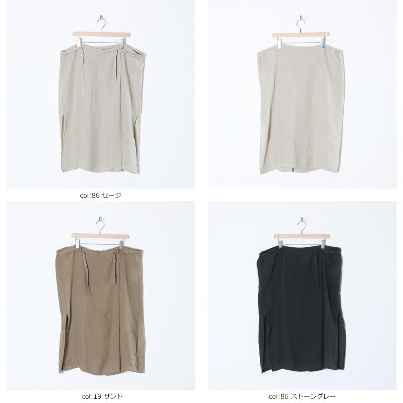 evameva (エヴァムエヴァ) linen skirt / リネンスカート