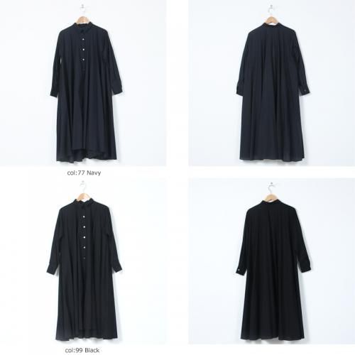 mizuiro ind (ミズイロインド) フレアロングシャツワンピース