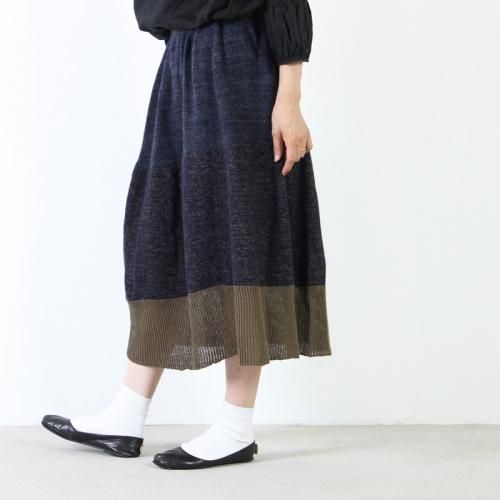 Vlas Blomme ヴラスブラム シルク混コットンリネン ロングスカート