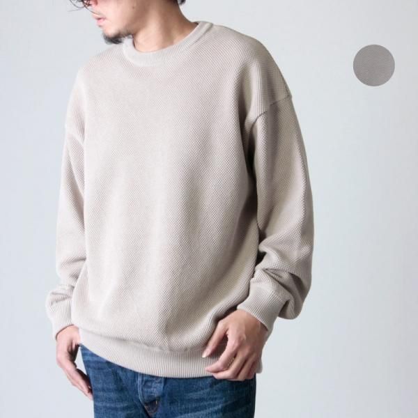 crepuscule moss stitch l/s sweater エルボー - トップス