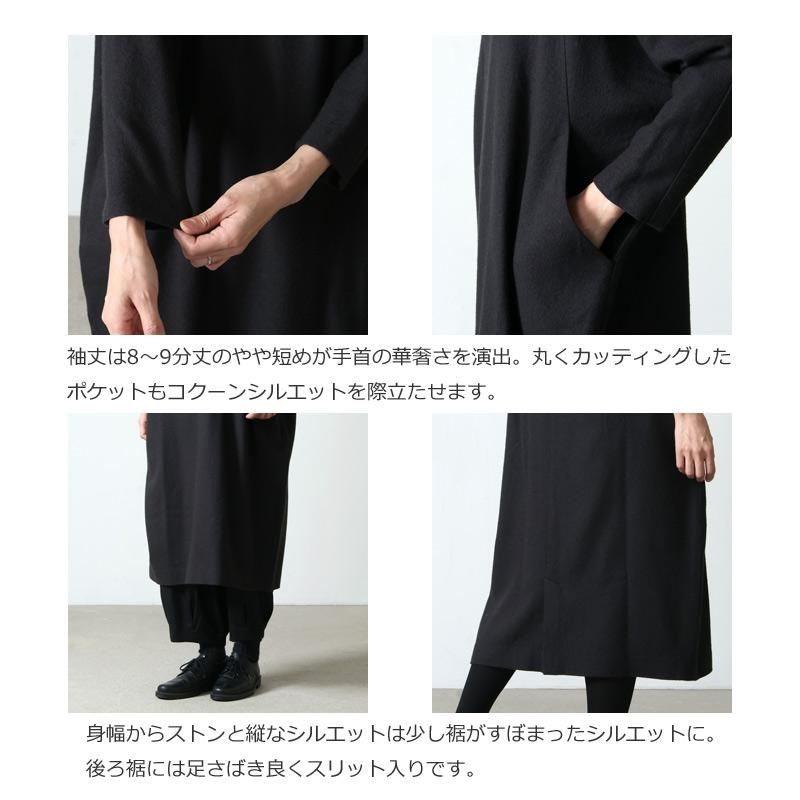 evameva (エヴァムエヴァ) wool dolman one piece / ウール