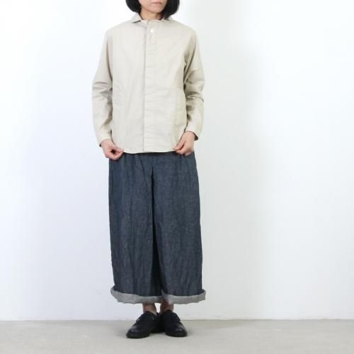 LOLO (ロロ) 定番プルオーバー型 前開き比翼シャツ / Women