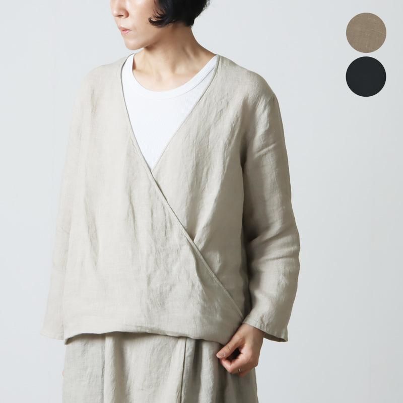 evam eva／リネンカシュクール ワンピース | Beignets Online