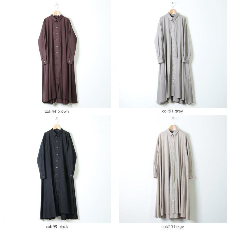 mizuiro ind (ミズイロインド) フレアロングシャツワンピース