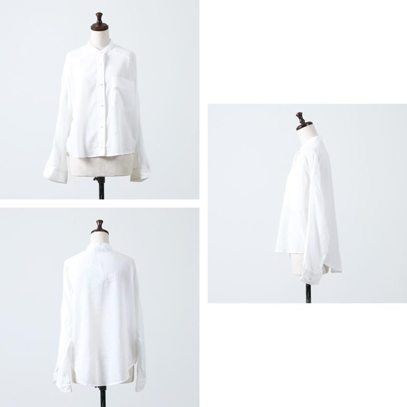 blanc basque (ブランバスク) 60sコットンボイル パールボタンシャツ