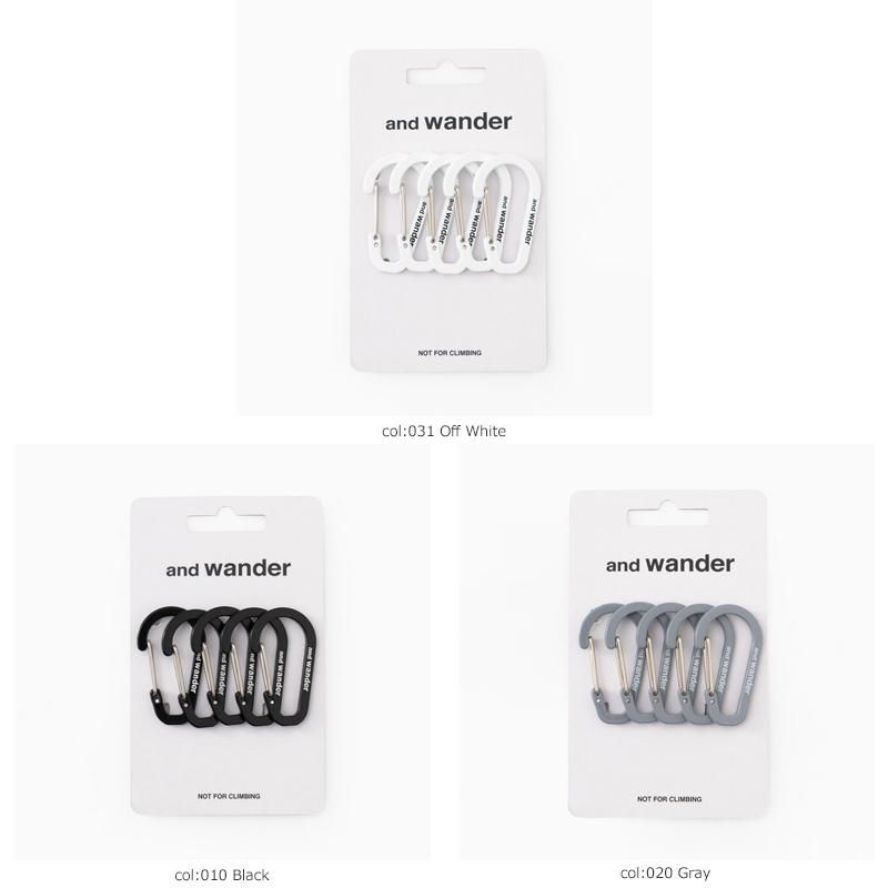 and wander (アンドワンダー) mini carabiner set / ミニ