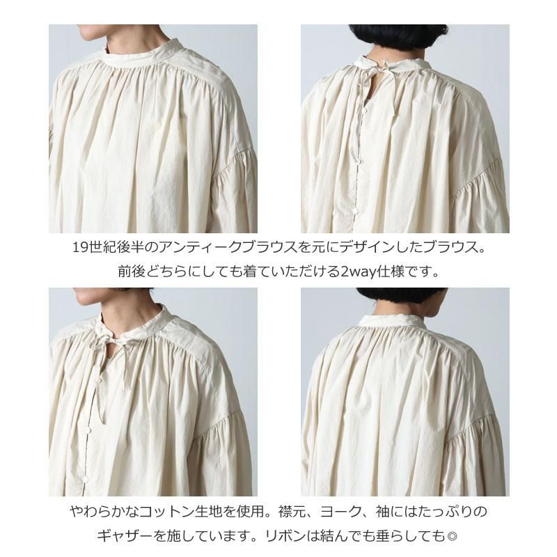 Gauze (ガーゼ) アンティークギャザー2Wayブラウス