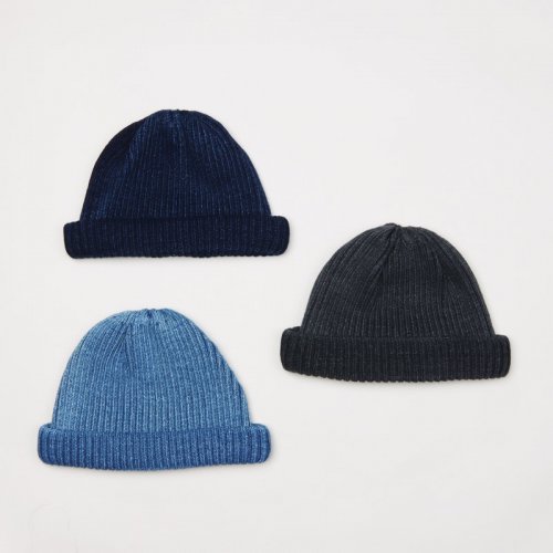 RoToTo (ȥ) INDIGO COTTON ROLL UP BEANIE / ǥåȥ륢åץӡˡ