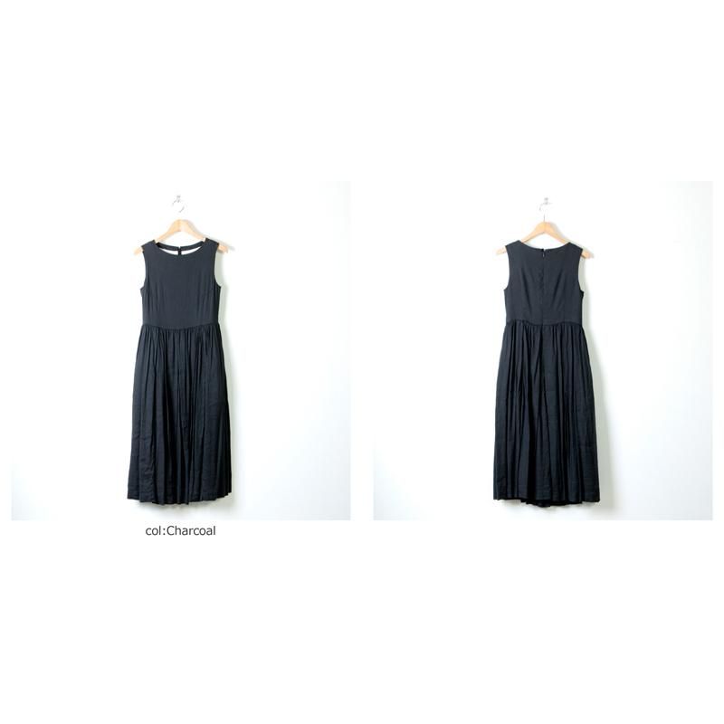 YAECA (ヤエカ) WRITE TUCK DRESS NO SLEEVE / ライトタックドレスノースリーブ