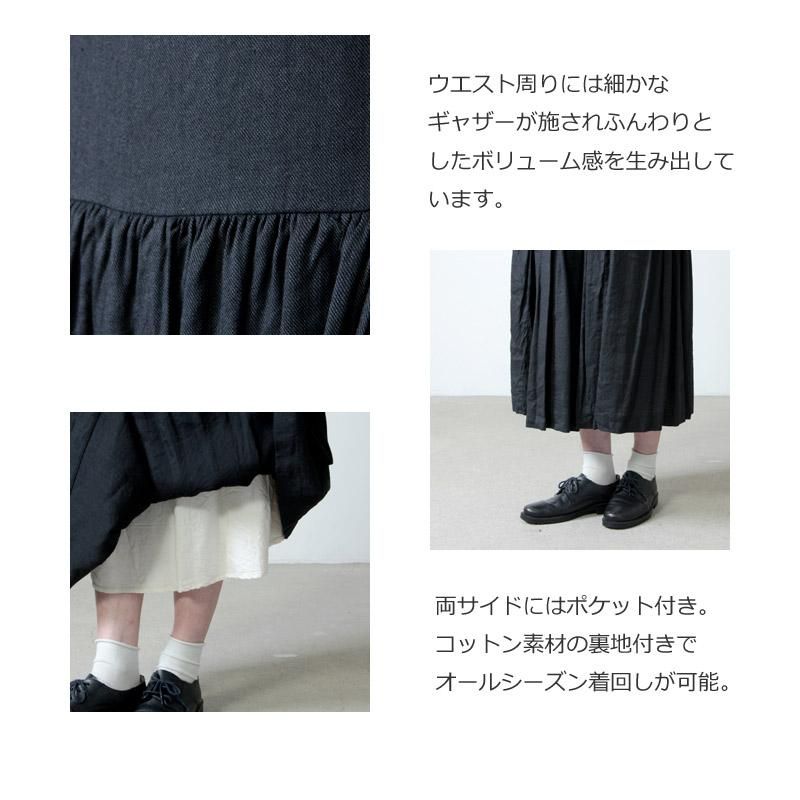 YAECA (ヤエカ) WRITE TUCK DRESS NO SLEEVE / ライトタックドレスノースリーブ