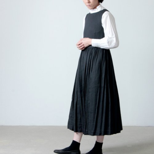 YAECA (ヤエカ) WRITE TUCK DRESS NO SLEEVE / ライトタックドレスノースリーブ