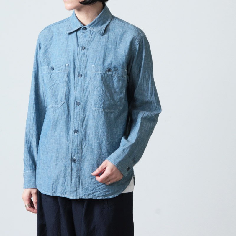 YAECA (ヤエカ) LIKE WEAR CHAMBRAY SHIRT / ライクウェア