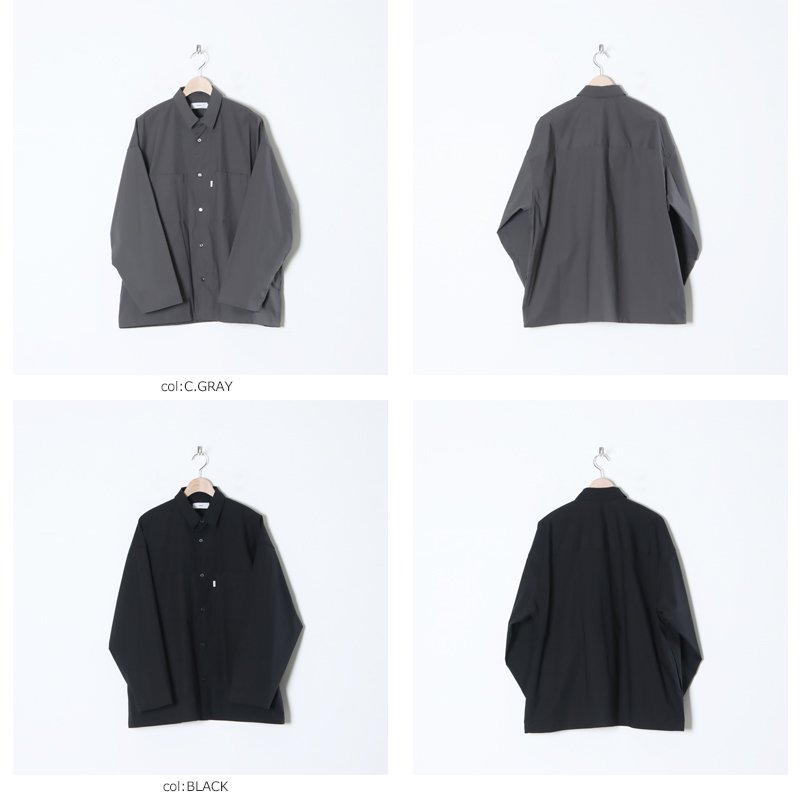 Graphpaper (グラフペーパー) Stretch Typewriter L/S Oversized Box Shirt / ストレッチ タイプライターL/Sオーバーサイズドボックスシャツ