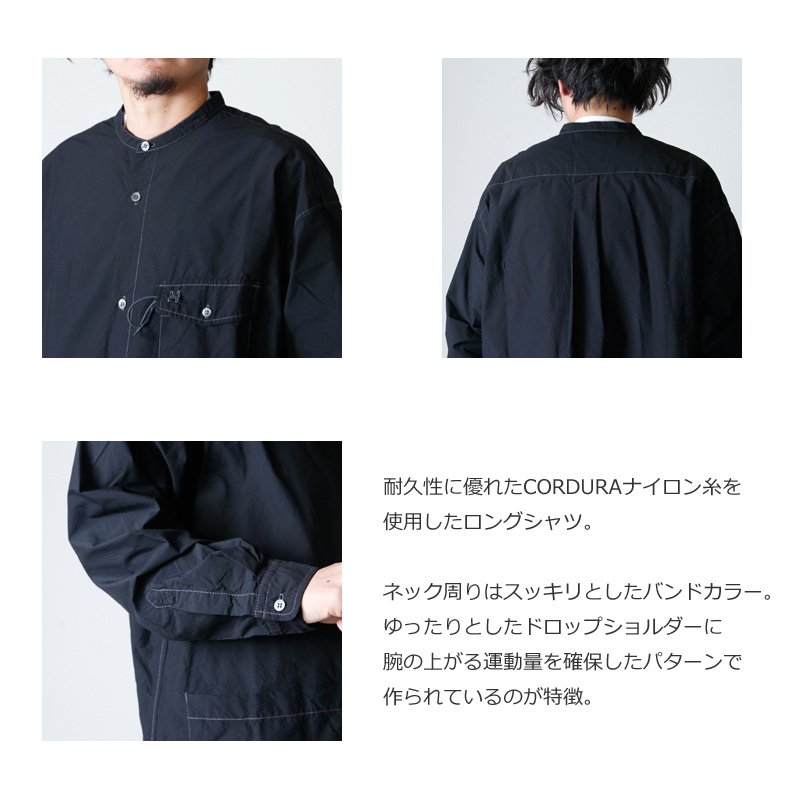 and wander (アンドワンダー) CORDURA typewriter long shirt for man