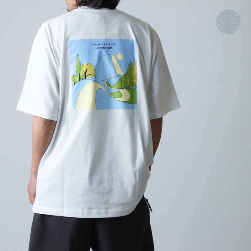 and wander (アンドワンダー) DRY COTTON T MOUNTAIN MKxAWD / ×メゾン