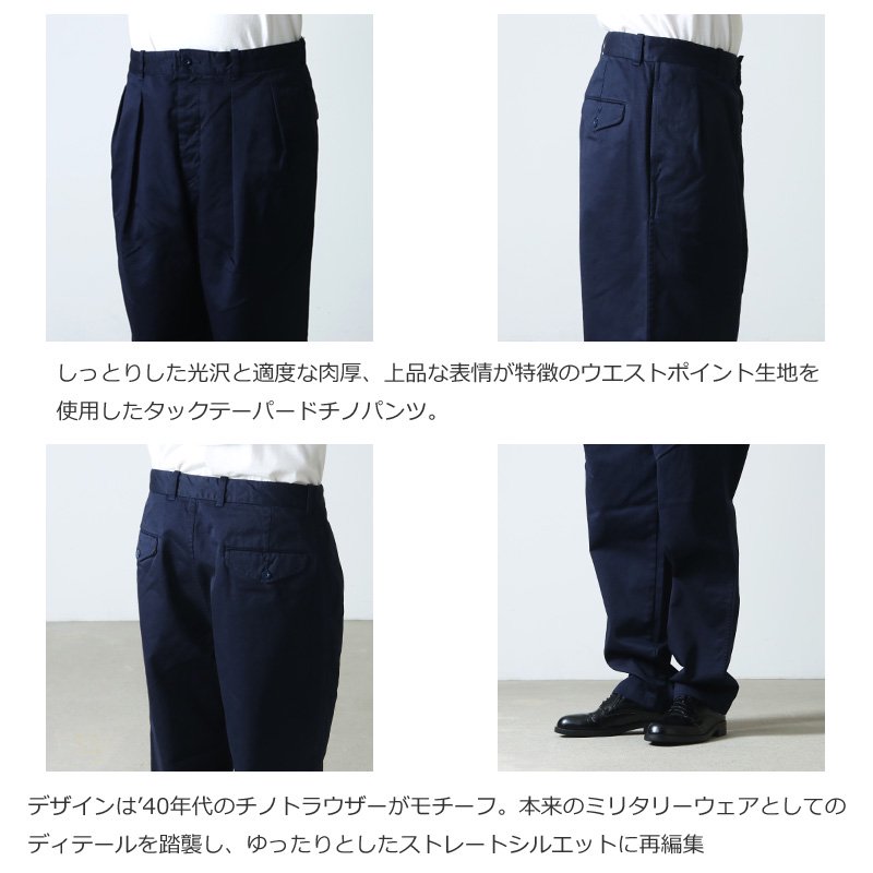 Graphpaper (グラフペーパー) Westpoint Chino Tuck Tapered Pants