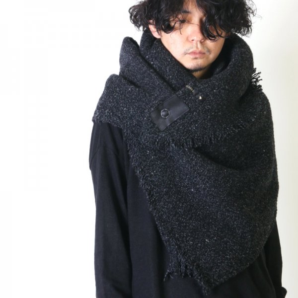 室内での試着のみklasica mixed black stole 大判 マフラー クラシカ 