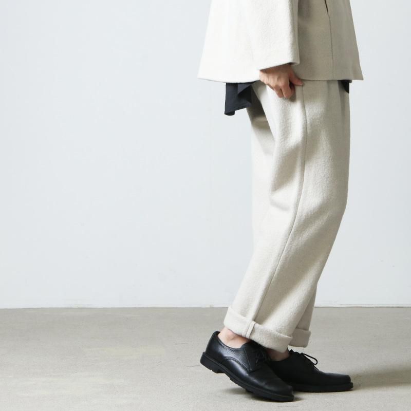 evameva (エヴァムエヴァ) press wool pants / プレスウールパンツ