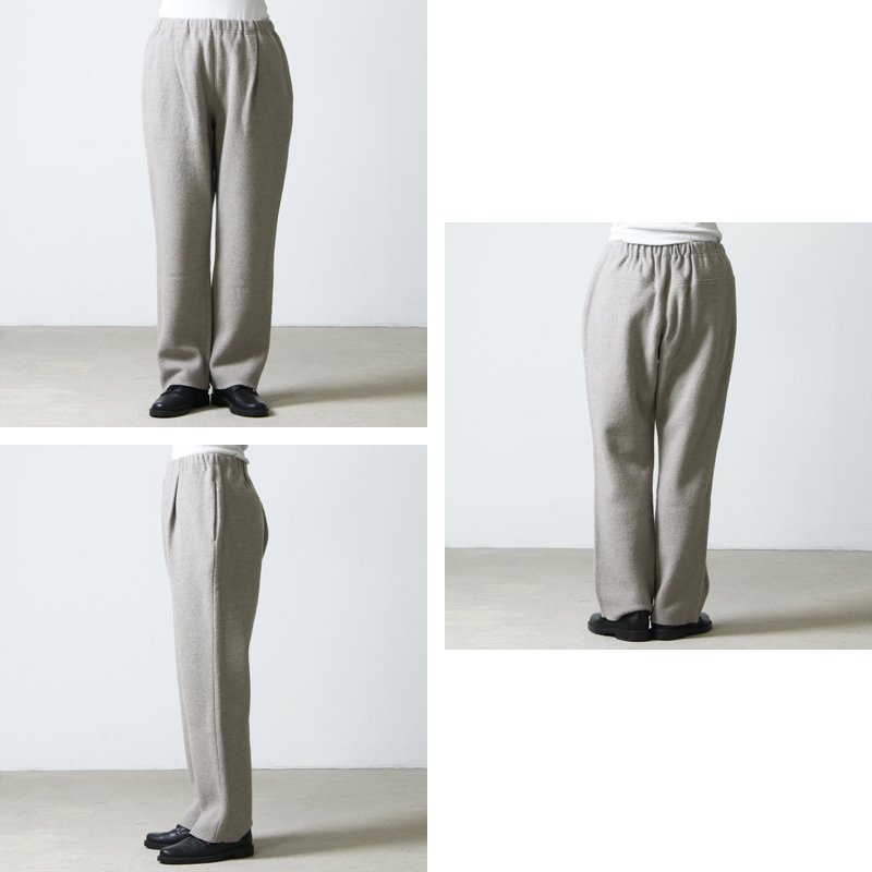 evameva (エヴァムエヴァ) press wool pants / プレスウールパンツ