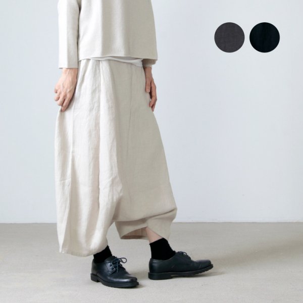 evameva (エヴァムエヴァ) raising linen sarrouel pants / ライジングリネンサルエルパンツ