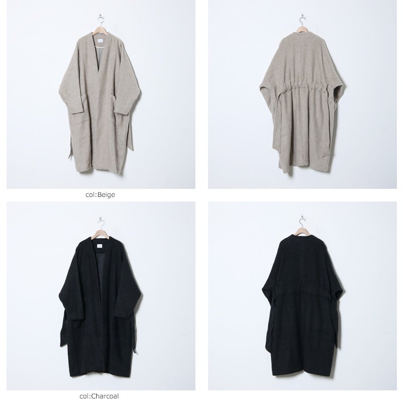 Honnete (オネット) Shaggy Twill Dolman Gown Coat / シャギーツイルドルマンガウンコート