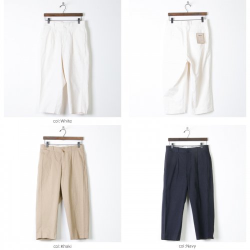 YAECA (ヤエカ) CHINO CLOTH PANTS TUCK STRAIGHT / チノクロスパンツタックストレート