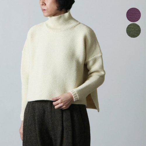 [THANK SOLD] Kerry Woollen Mills (꡼ߥ륺) Pearl Stitch Polo Neck Sweater / ѡ륹ƥåݥͥå