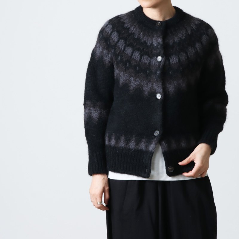 BATONER (バトナー) MOHAIR NORDIC CREW NECK CARDIGAN / モヘアノルディッククルーネックカーディガン