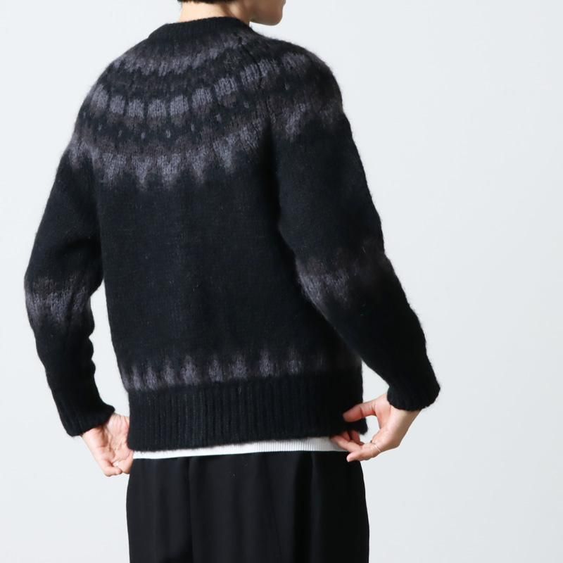 BATONER【MEN'S】バトナー ピュアモヘア100%Vカーディガン（BN