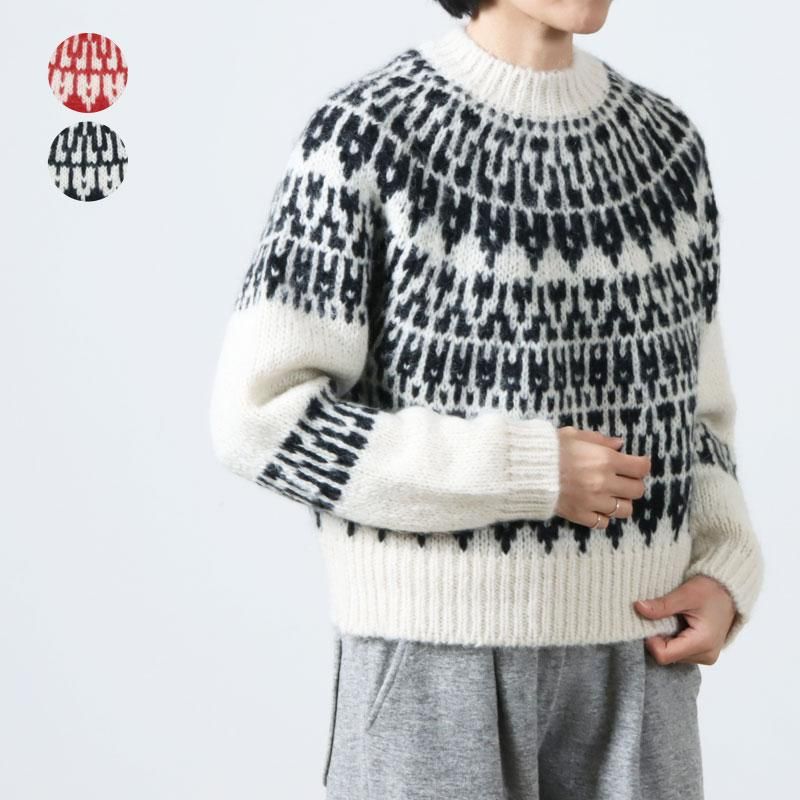 BATONER (バトナー) MOHAIR NORDIC CREW NECK / モヘアノルディック