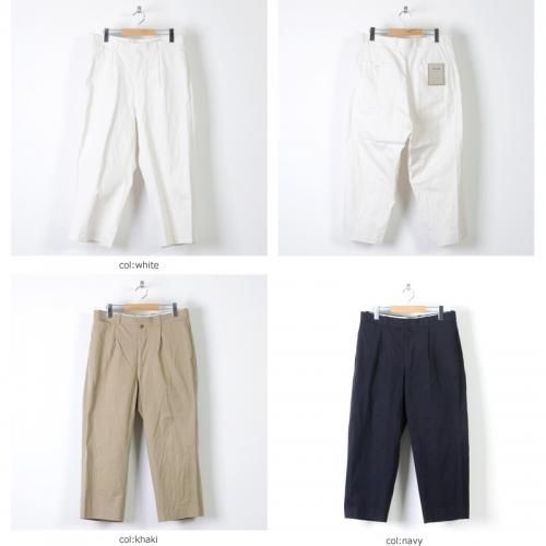 CHINO CLOTH PANTS TUCK STRAIGHT 18654