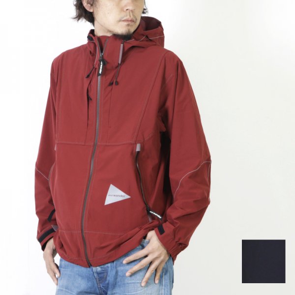 and wander (アンドワンダー) nylon stretch jacket for man