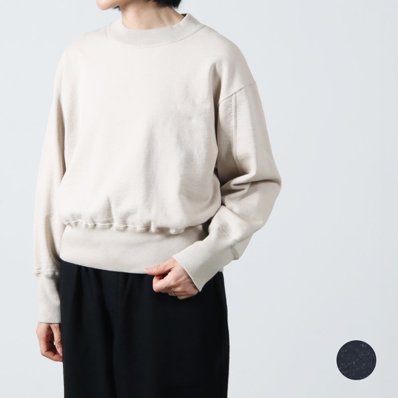 unfil (アンフィル) vintage cotton fleece cropped sweatshirt ...