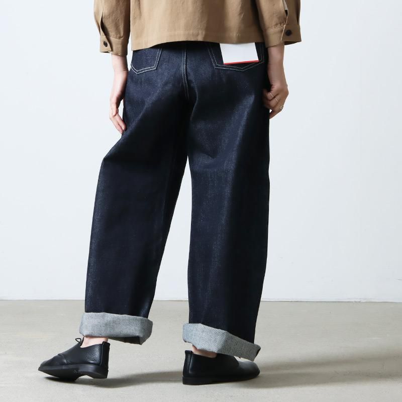 Graphpaper (グラフペーパー) Selvage Denim Two Tuck Wide Pants /  セルビッジデニムツータックワイドパンツリジット