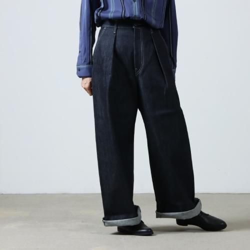 Graphpaper (եڡѡ) Selvage Denim Two Tuck Wide Pants / ӥåǥ˥ġå磻ɥѥĥꥸå