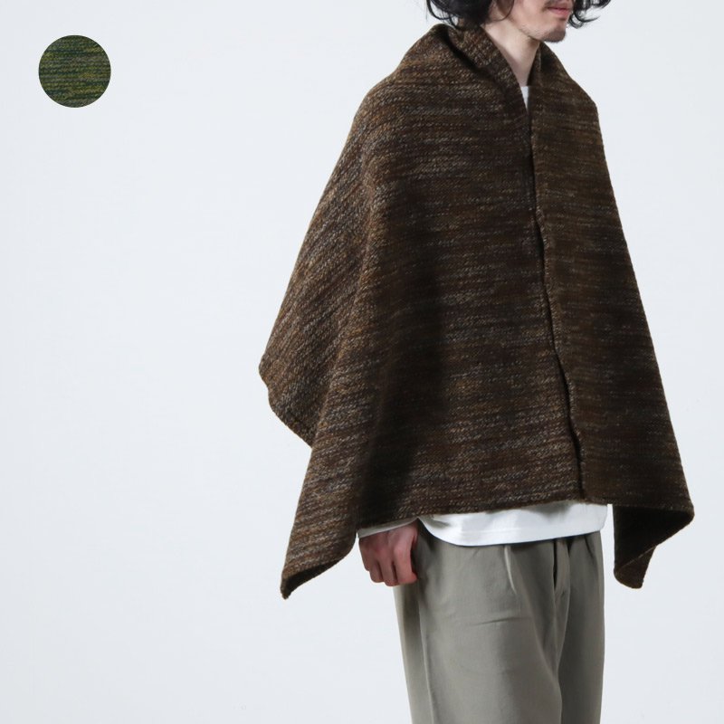 ENGINEERED GARMENTS (エンジニアードガーメンツ) Button Shawl -Poly Wool Melange Knit /  ボタンショール