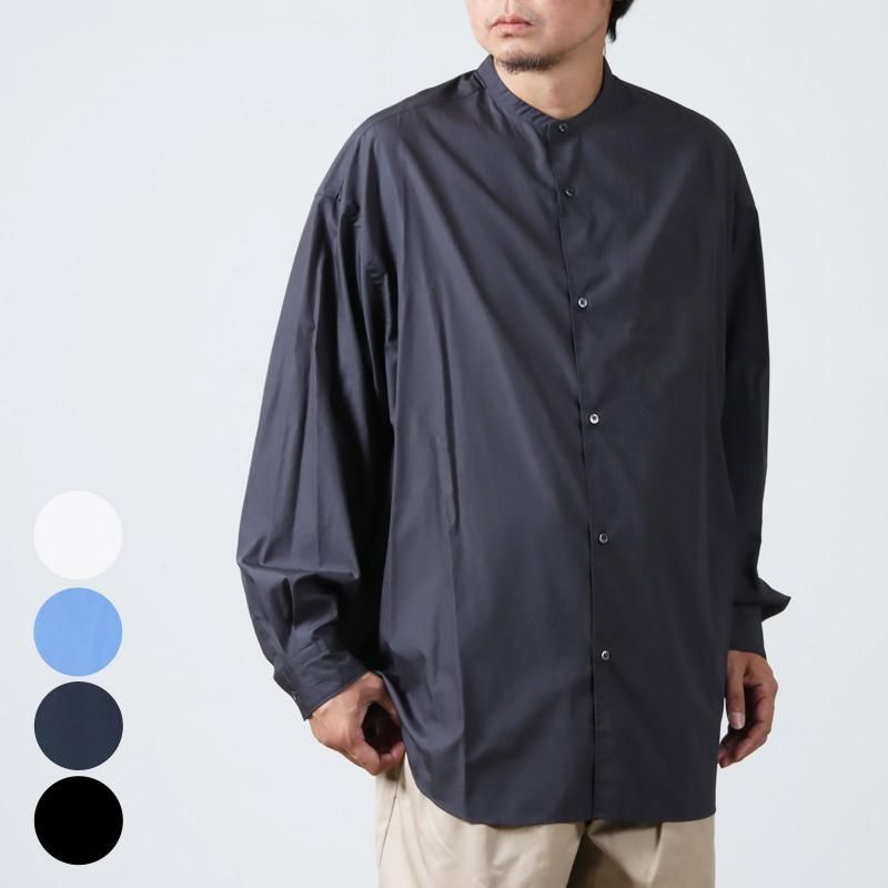 Graphpaper (グラフペーパー) Broad L/S Oversized Band Collar Shirt /  ブロードロングスリーブオーバーサイズドバンドカラーシャツ