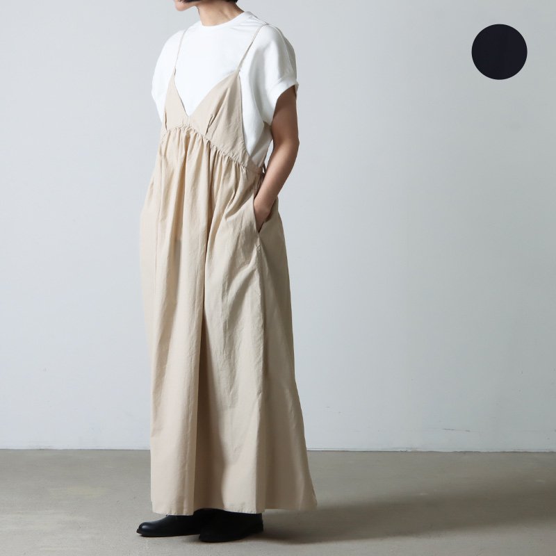 unfil (アンフィル) chambray weather-cloth camisole dress