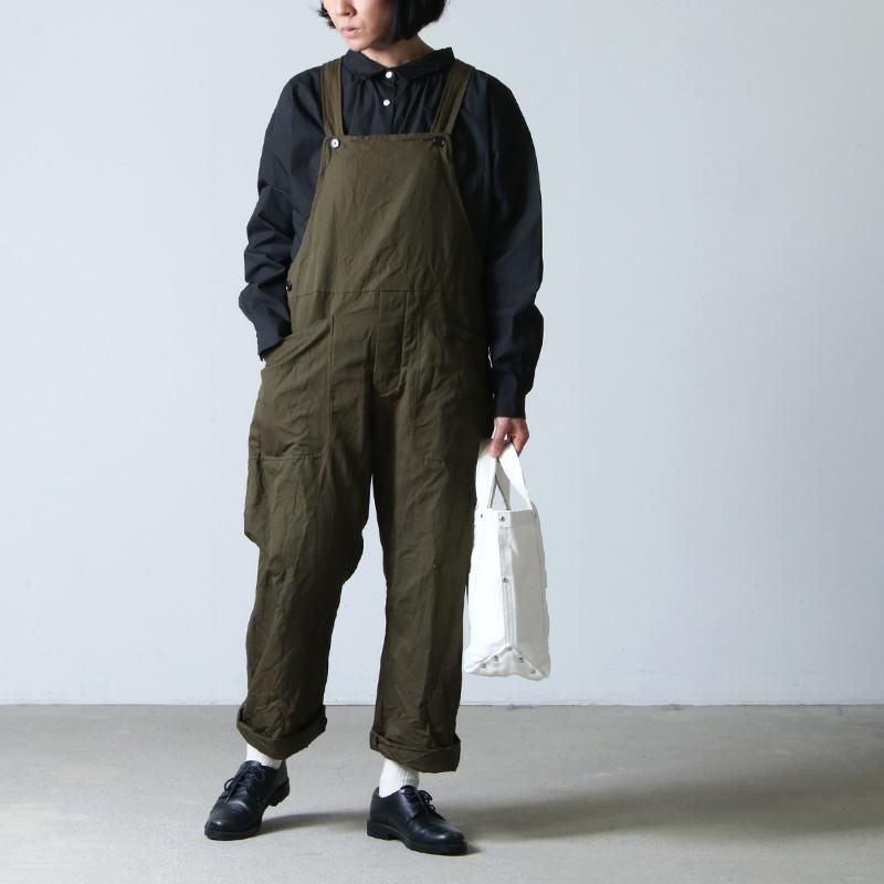 YAECA (ヤエカ) WRITE OVERALL COTTON RAMIE / ライトオーバーオール