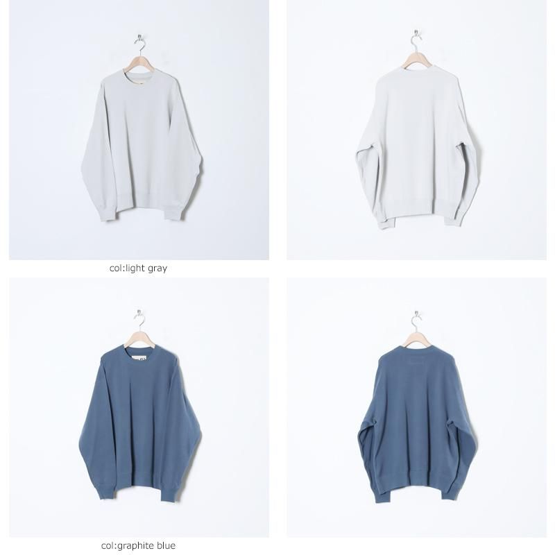 unfil (アンフィル) cotton & paper terry sweatshirt