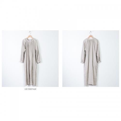 YAECA (ヤエカ) WRITE GATHER SMOCK ONE PIECE Linen / ライトギャザー