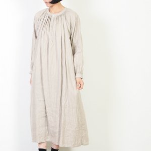 YAECA (ヤエカ) WRITE GATHER SMOCK ONE PIECE Linen / ライトギャザースモックワンピースリネン