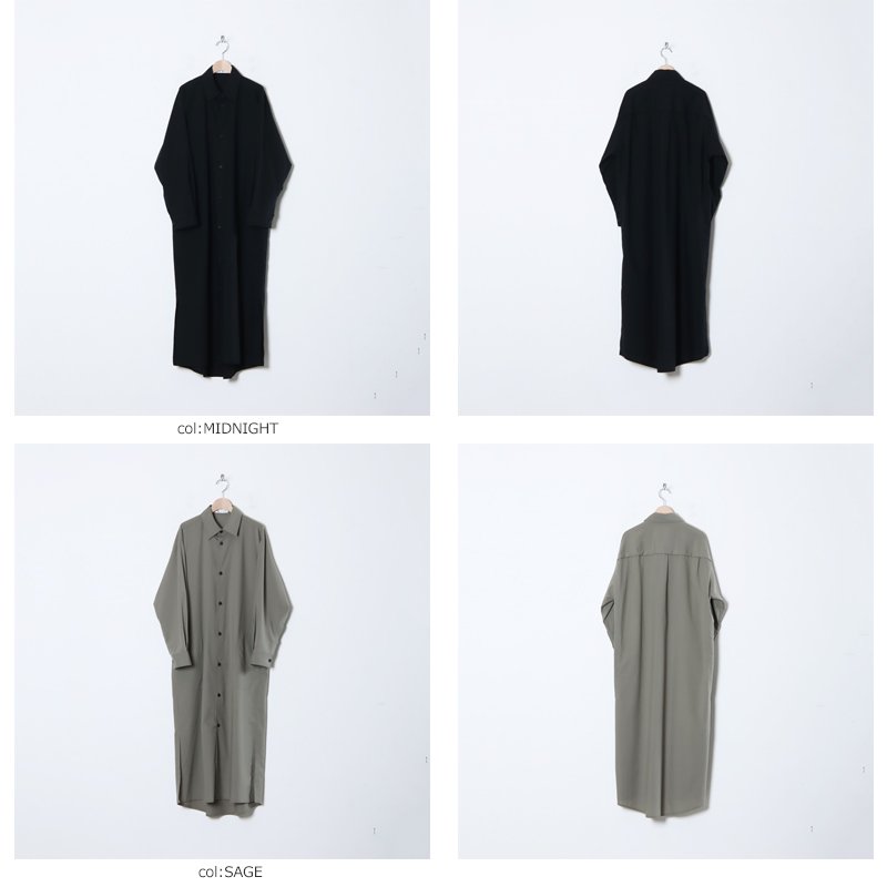 THE HINOKI (ザ ヒノキ) OG Cotton Poplin Long Shirt Dress / OG