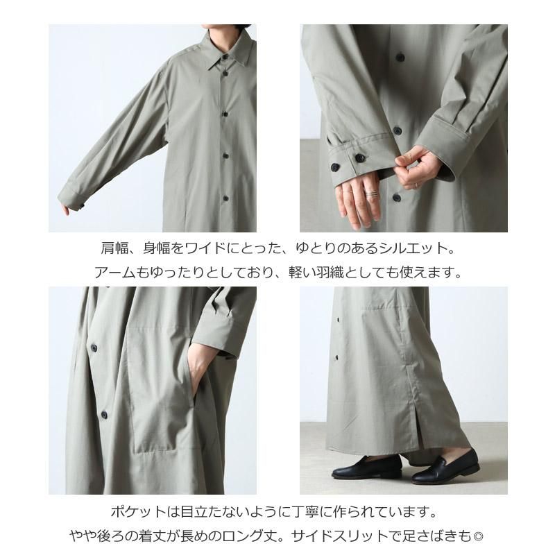 THE HINOKI (ザ ヒノキ) OG Cotton Poplin Long Shirt Dress THE HINOKI (ザ ヒノキ) OG Cotton Poplin Long Shirt Dress