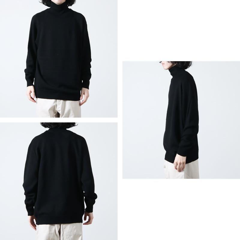 BATONER (バトナー) men SIGNATURE AGING WOOL TURTLE NECK FLAT