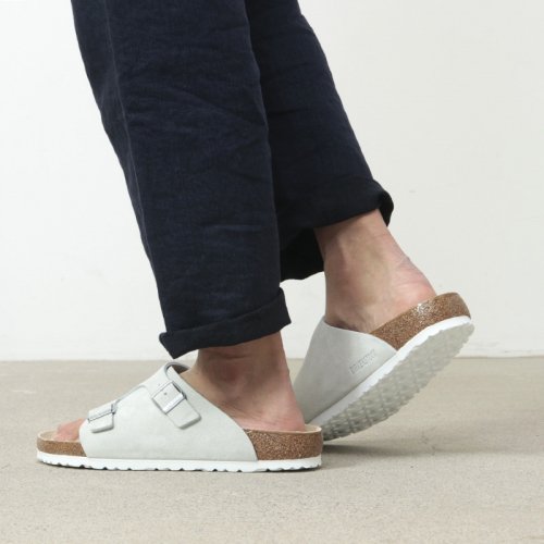 Birkenstock (ビルケンシュトック) ZURICH Sueade Leather WHITE